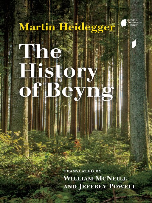Title details for The History of Beyng by Martin Heidegger - Wait list